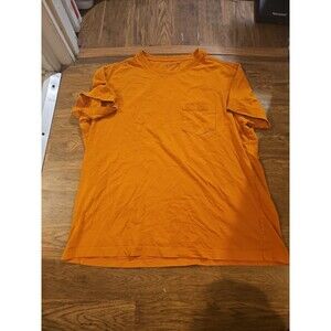 American Giant Shirt Mens XL Orange Pocket Tee Made In USA Casual Crewneck